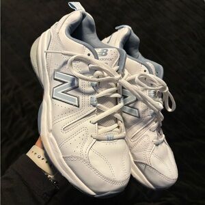 New Balance Women's Sneakers in White and Light Blue